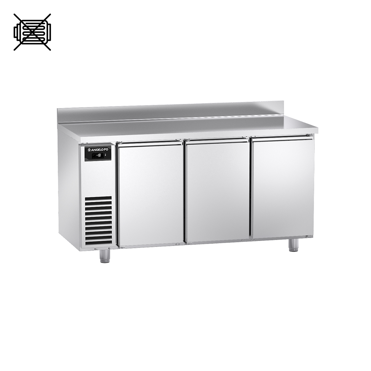 BASE REFRIGERATA -22°C ÷ -15°C PROFONDITA' 70 CM GN 1/1 SENZA MOTORE PIANO CON ALZATINA