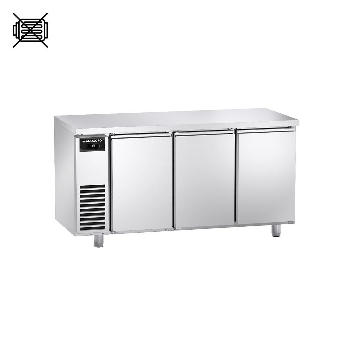 BASE REFRIGERATA -22°C ÷ -15°C PROFONDITA' 70 CM GN 1/1 SENZA MOTORE CON PIANO