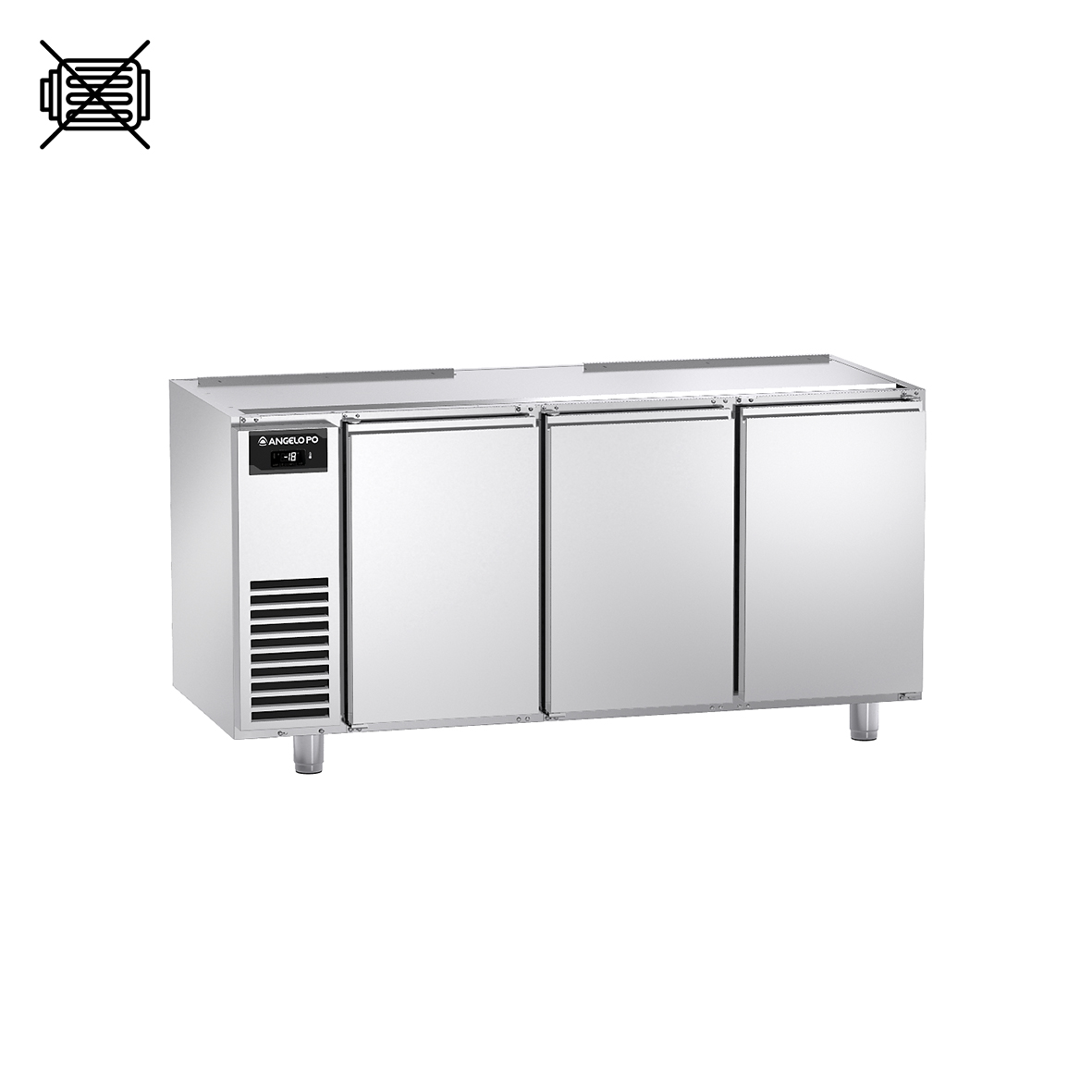 BASE REFRIGERATA -22°C ÷ -15°C PROFONDITA' 70 CM GN 1/1 SENZA MOTORE SENZA PIANO