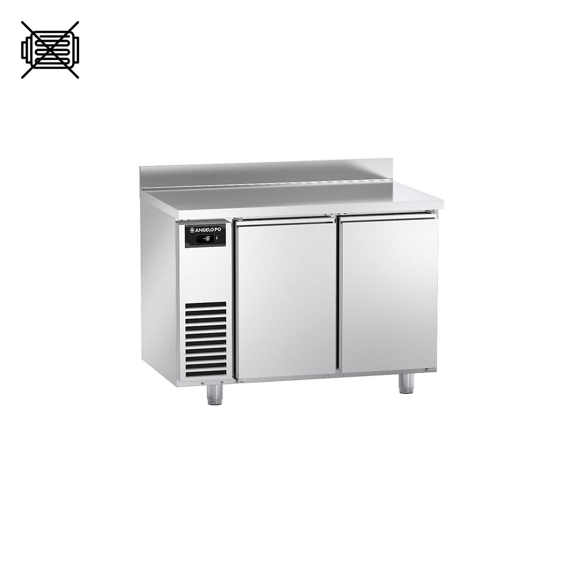 BASE REFRIGERATA -22°C ÷ -15°C PROFONDITA' 70 CM GN 1/1 SENZA MOTORE PIANO CON ALZATINA