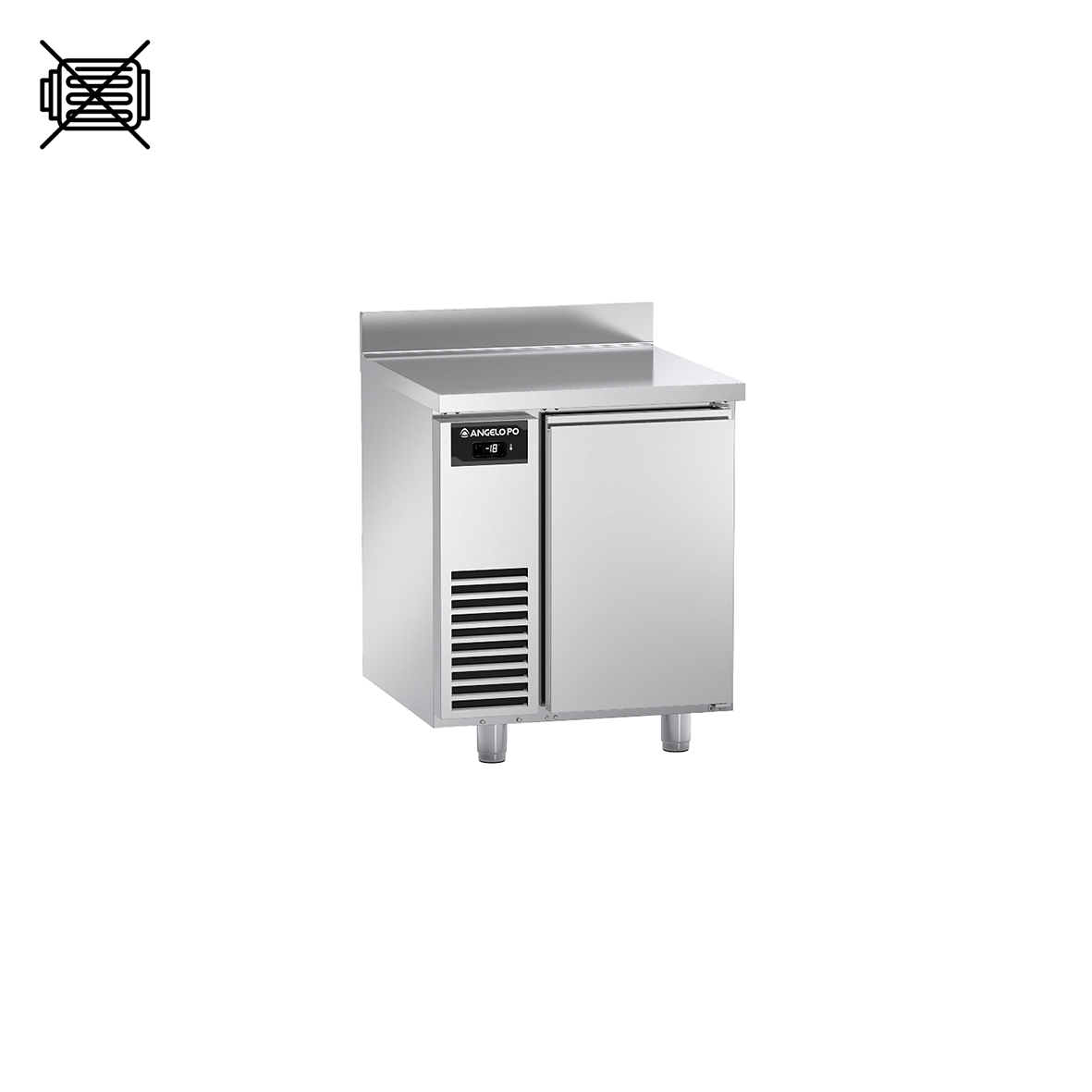 BASE REFRIGERATA -22°C ÷ -15°C PROFONDITA' 70 CM GN 1/1 SENZA MOTORE PIANO CON ALZATINA