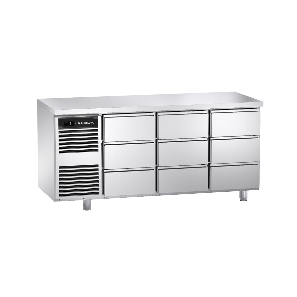 BASE REFRIGERATA -2°C ÷ +10°C PROFONDITA' 60 CM CON PIANO