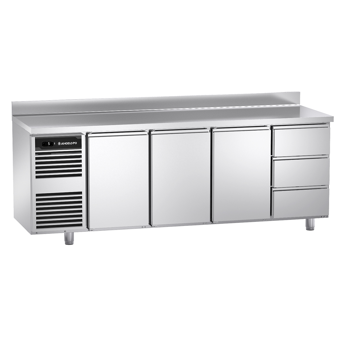 BASE REFRIGERATA -2°C ÷ +10°C PROFONDITA' 70 CM GN 1/1 PIANO CON ALZATINA