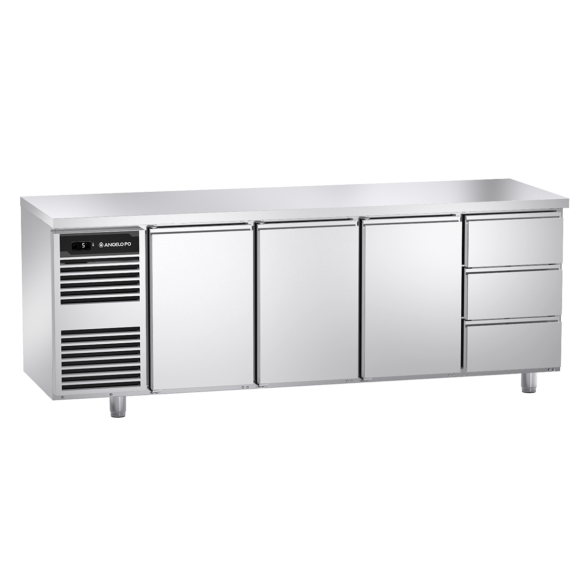 BASE REFRIGERATA -2°C ÷ +10°C PROFONDITA' 70 CM GN 1/1 CON PIANO