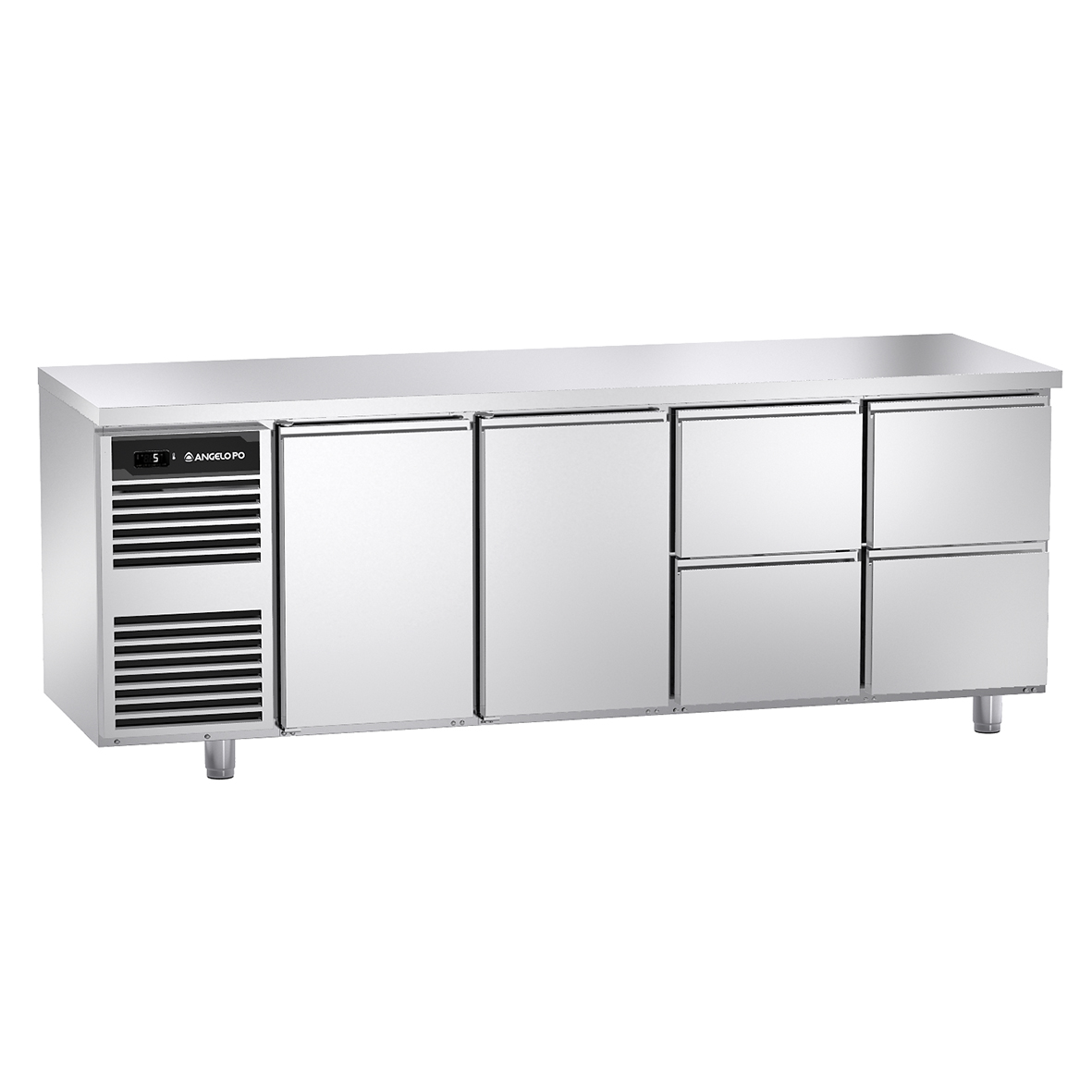 BASE REFRIGERATA -2°C ÷ +10°C PROFONDITA' 70 CM GN 1/1 CON PIANO