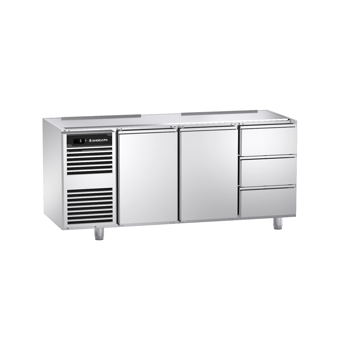 BASE REFRIGERATA -2°C ÷ +10°C PROFONDITA' 70 CM GN 1/1 SENZA PIANO