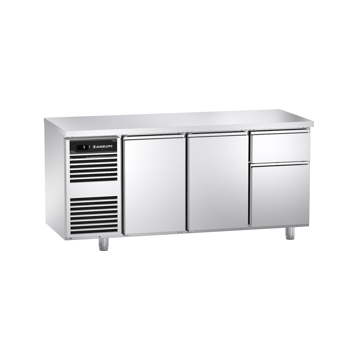 BASE REFRIGERATA -2°C ÷ +10°C PROFONDITA' 70 CM GN 1/1 CON PIANO