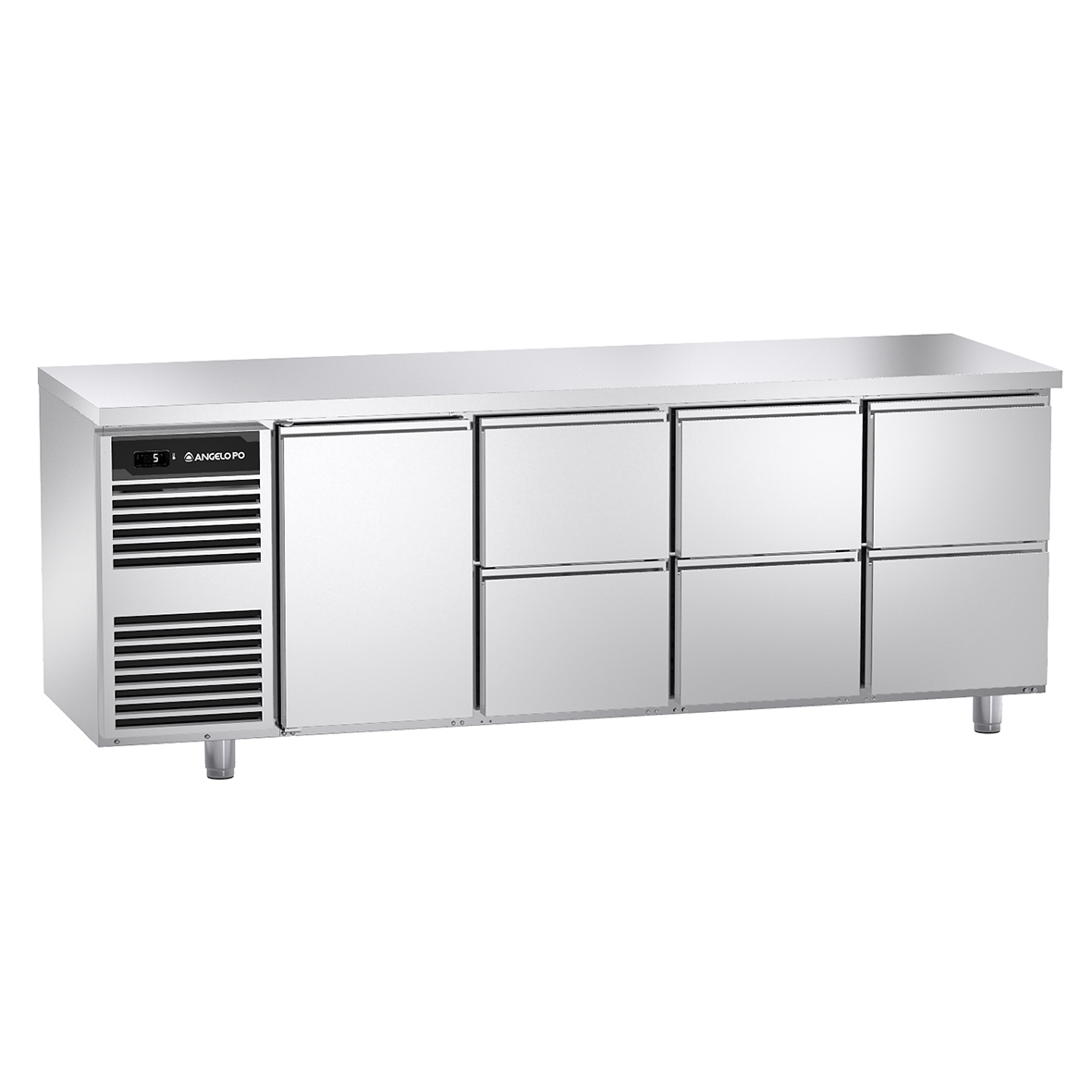 BASE REFRIGERATA -2°C ÷ +10°C PROFONDITA' 70 CM GN 1/1 CON PIANO