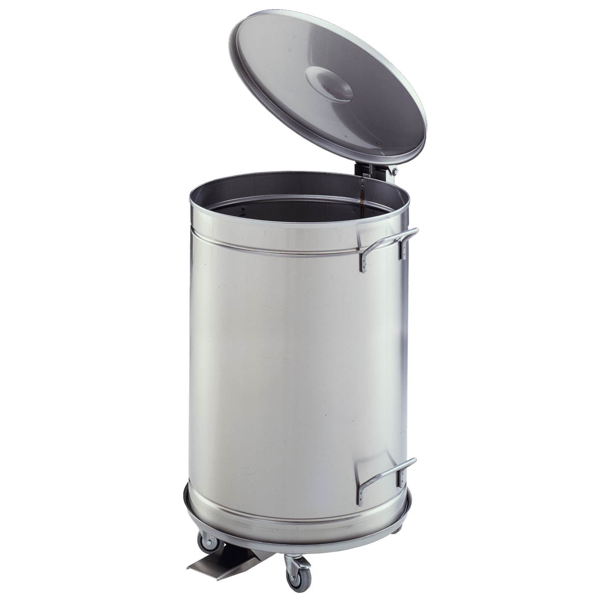 MOBILE REFUSE BIN WITH LID AND PEDAL OPENING 75 LITERS