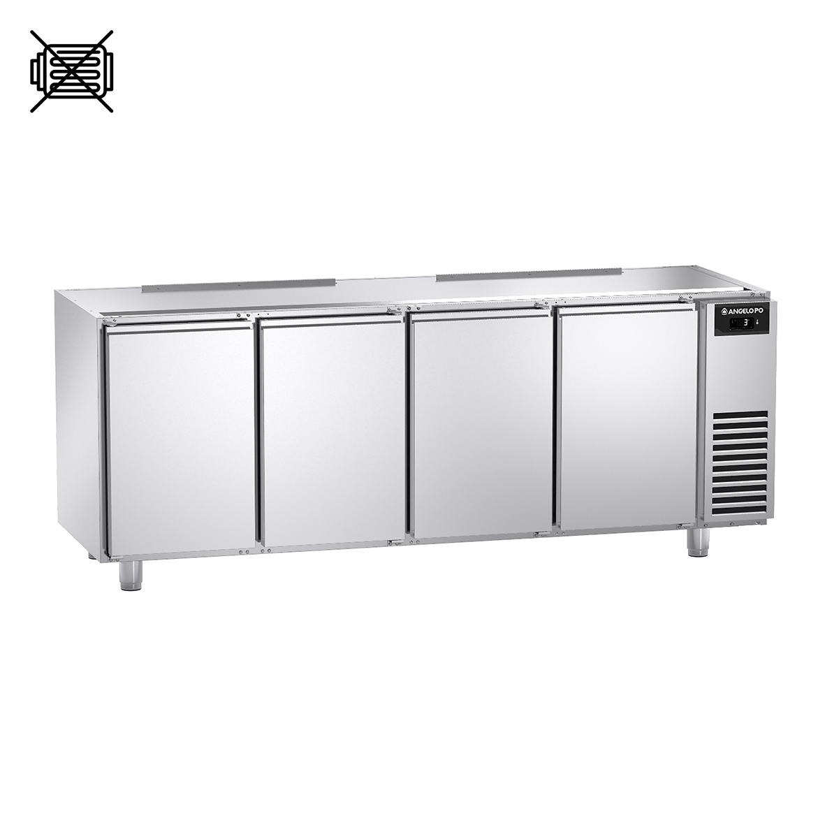 BASE REFRIGERATA -2°C ÷ +10°C PROFONDITA' 70 CM GN 1/1 SENZA MOTORE SENZA PIANO