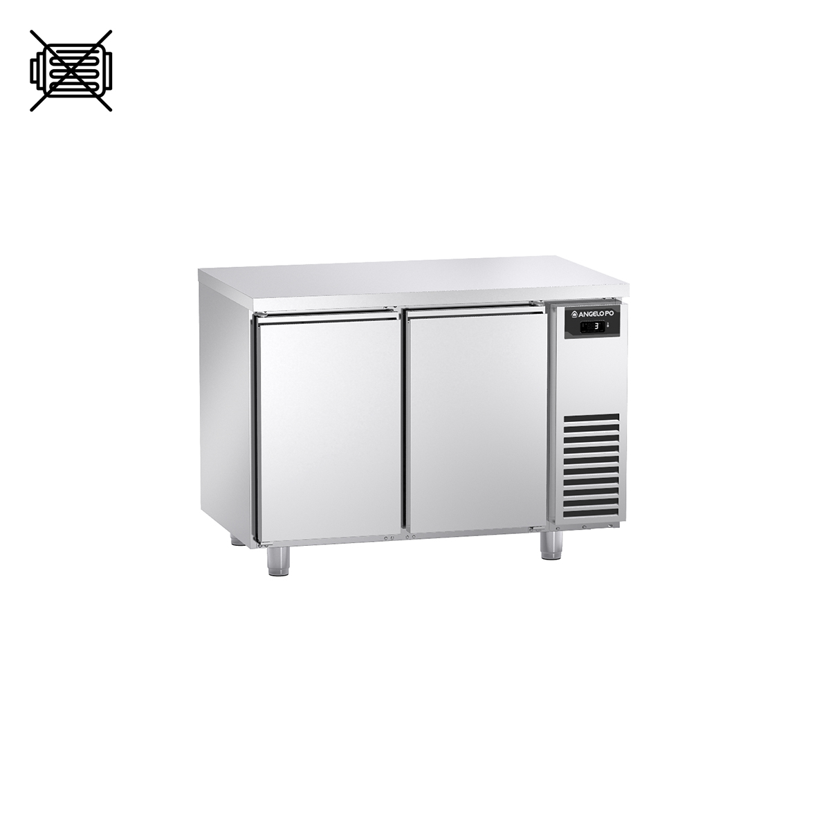 BASE REFRIGERATA -2°C ÷ +10°C PROFONDITA' 70 CM GN 1/1 SENZA MOTORE CON PIANO