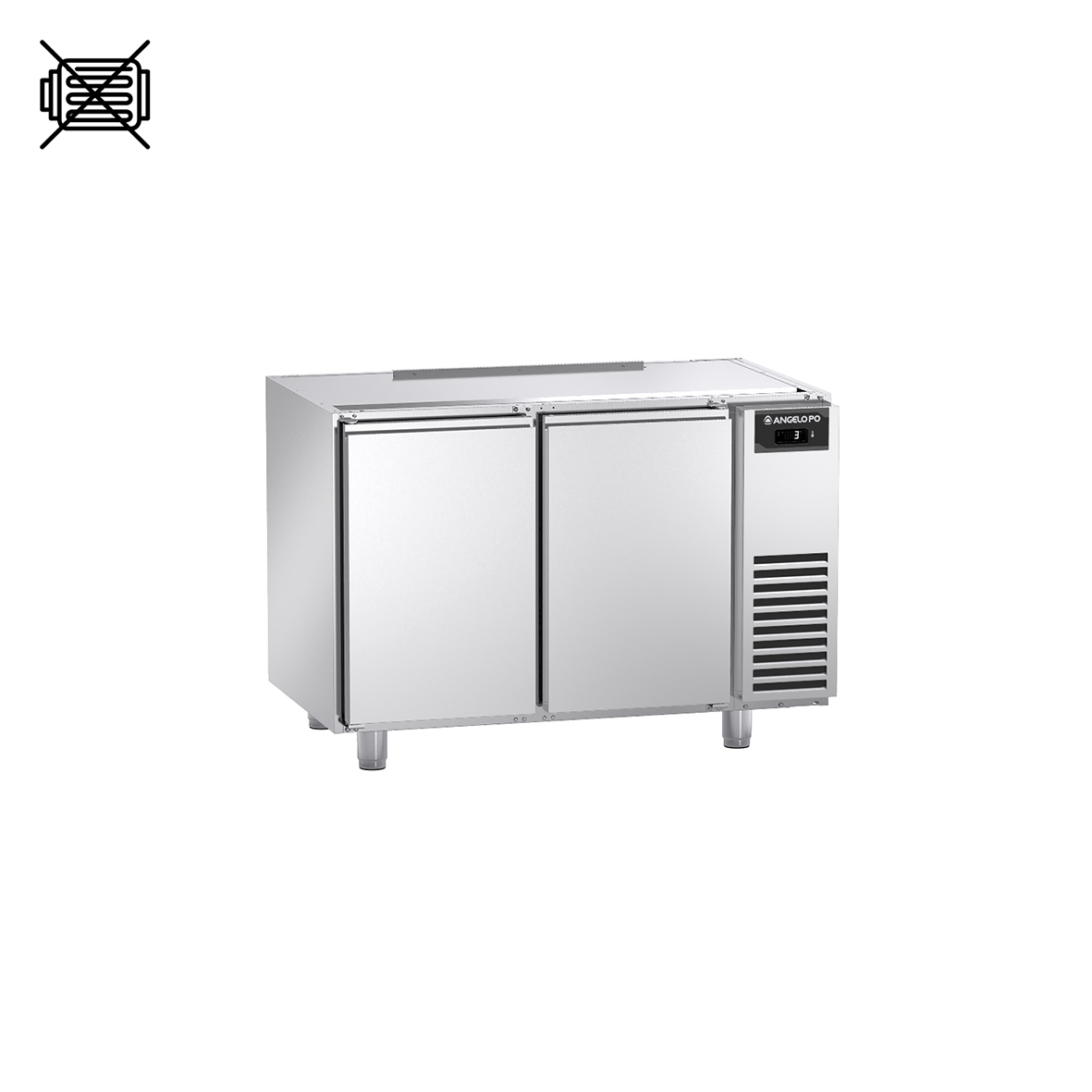 BASE REFRIGERATA -2°C ÷ +10°C PROFONDITA' 70 CM GN 1/1 SENZA MOTORE SENZA PIANO