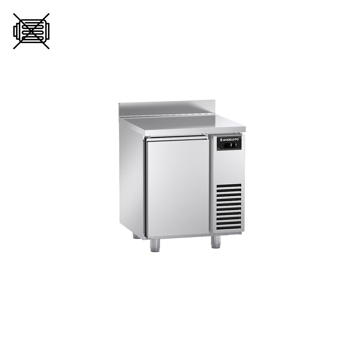 BASE REFRIGERATA -2°C ÷ +10°C PROFONDITA' 70 CM GN 1/1 SENZA MOTORE PIANO CON ALZATINA