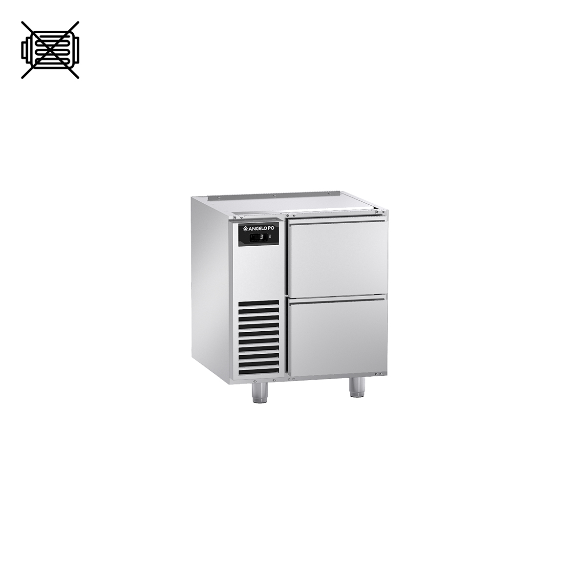 BASE REFRIGERATA -2°C ÷ +10°C PROFONDITA' 70 CM GN 1/1 SENZA MOTORE SENZA PIANO