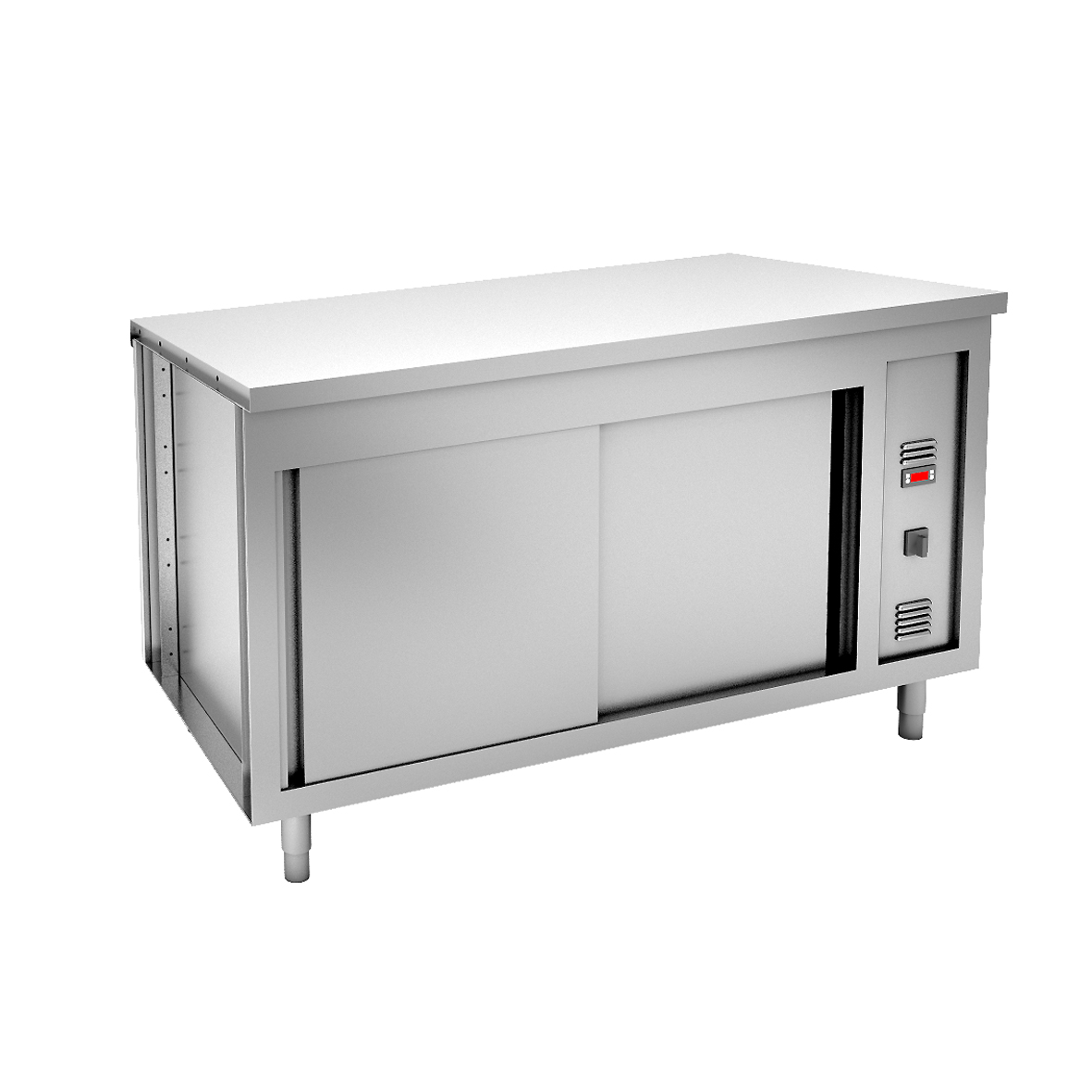 NEUTRAL WORKTOP ON ELEMENT HEATED CUPBOARD  - 4 GN