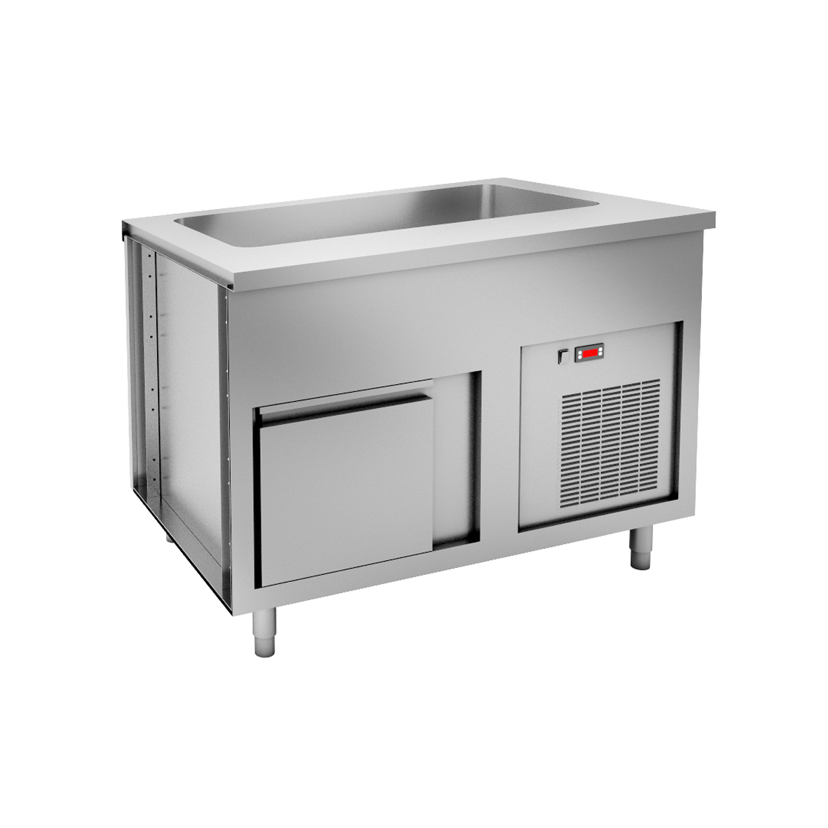 REFRIGERATED WELL ON REFRIGERATED CUPBOARD - 3 GN