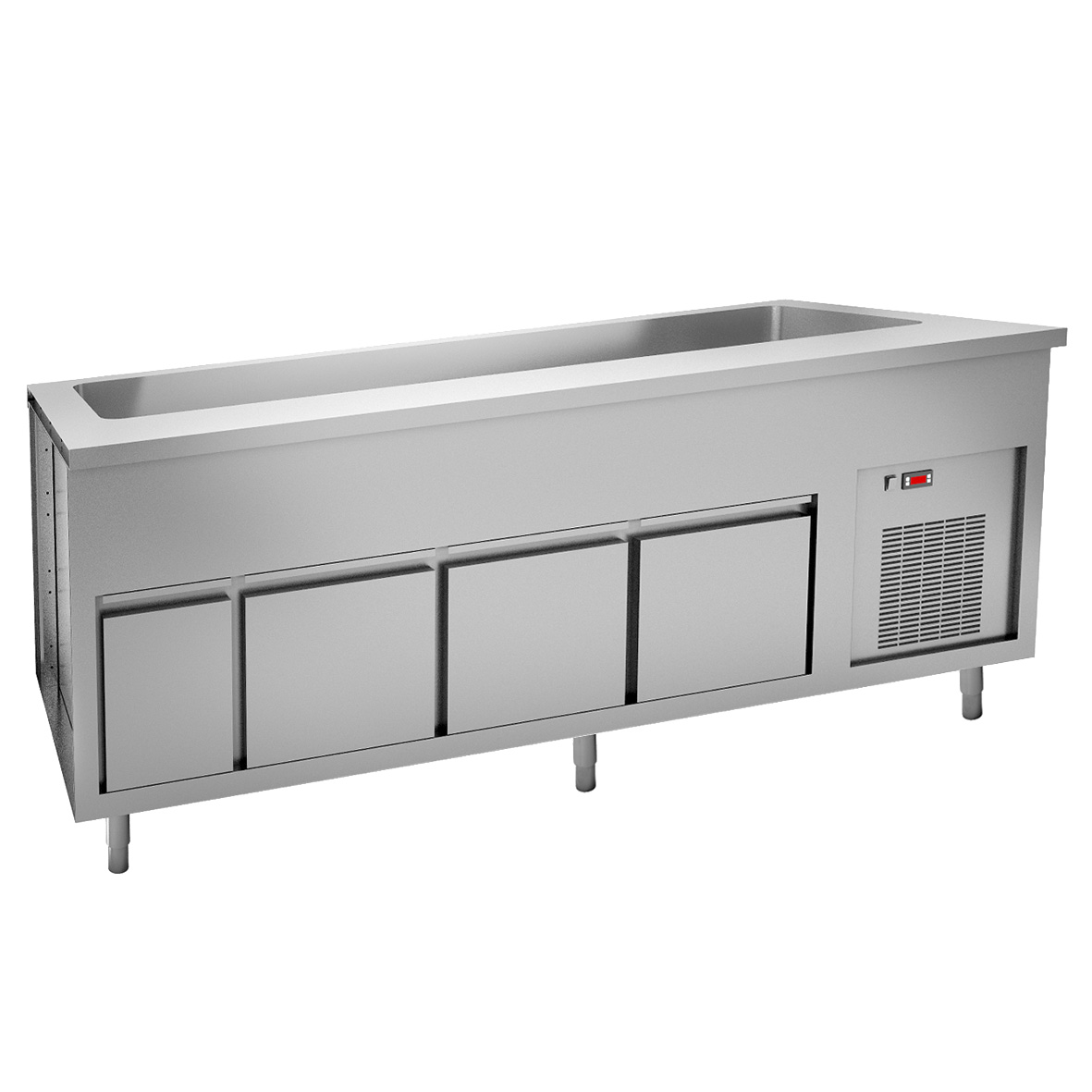 REFRIGERATED WELL ON REFRIGERATED CUPBOARD - 6 GN