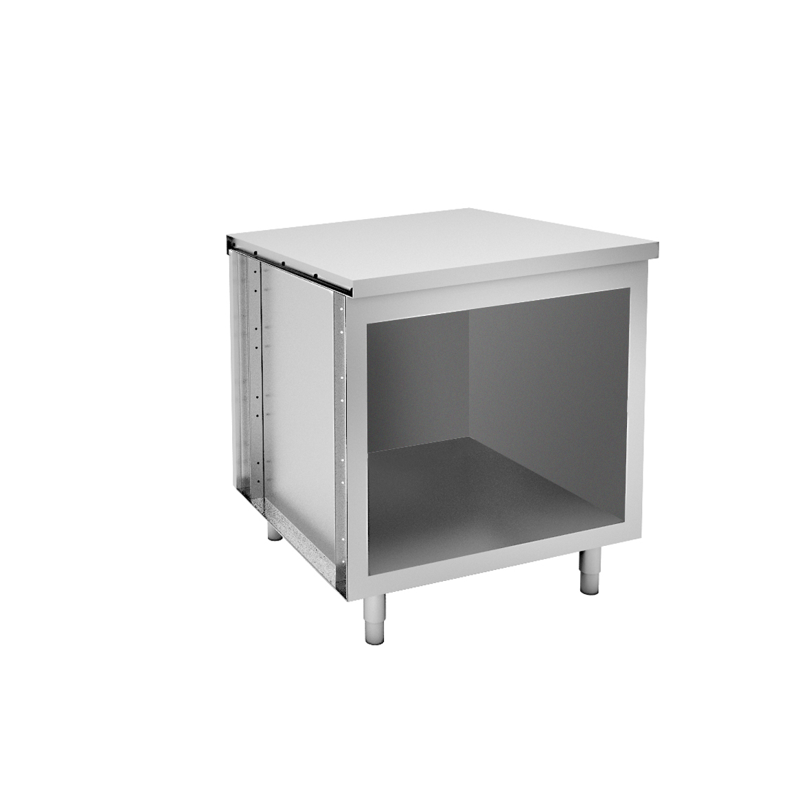 NEUTRAL WORKTOP ON OPEN CUPBOARD - 2 GN