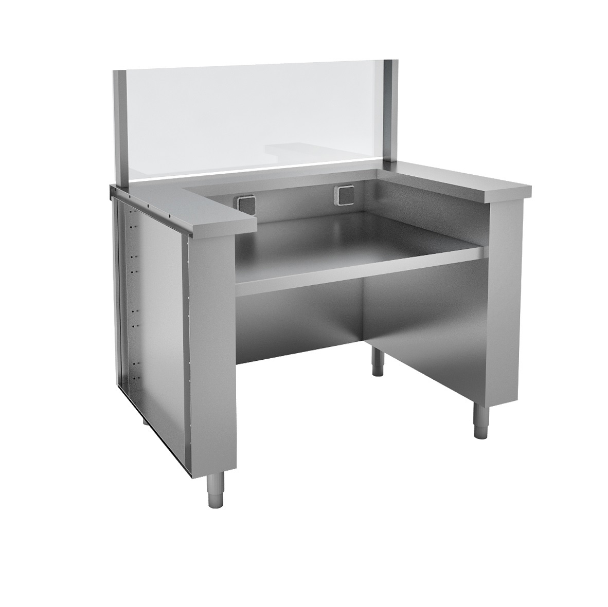 COOKING RANGE INSERTION ELEMENT WITH PROTECTION GLASS