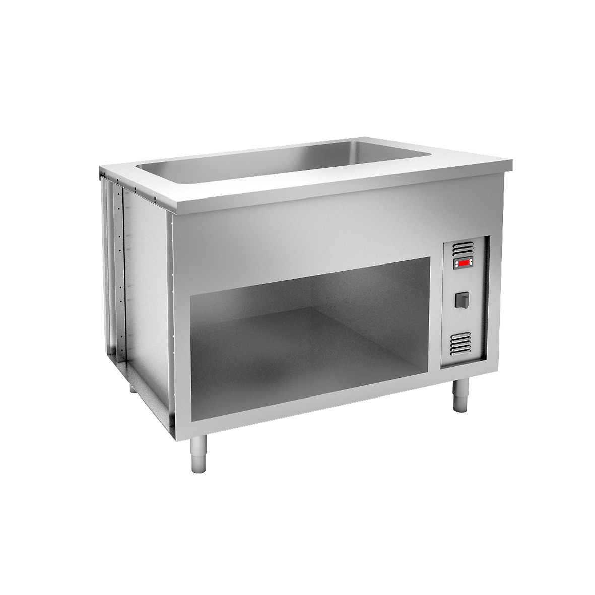 BAIN MARIE WELL ON OPEN CUPBOARD - 3 GN