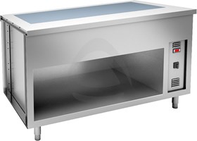 HOT TOP IN TEMPERED GLASS ON OPEN CUPBOARD - 4 GN