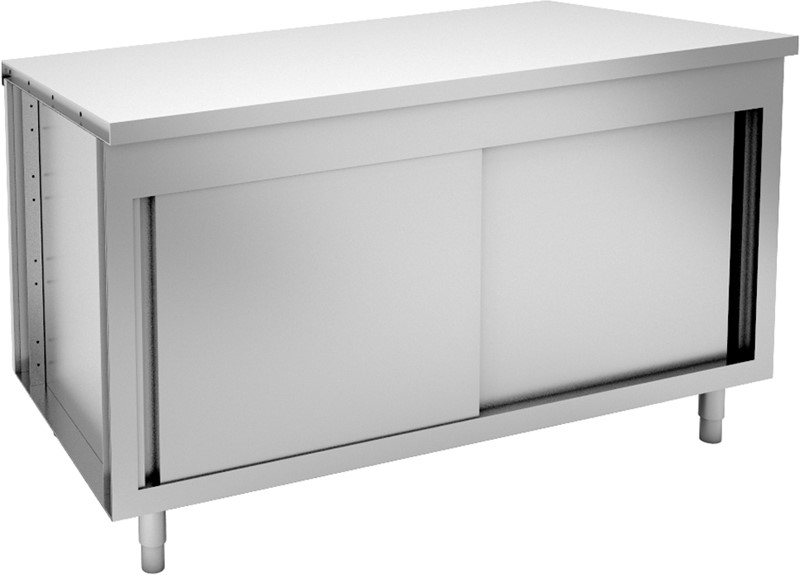 Neutral Work Top Neutral worktop on cupboard with sliding doors - 4 gn - ss4ne