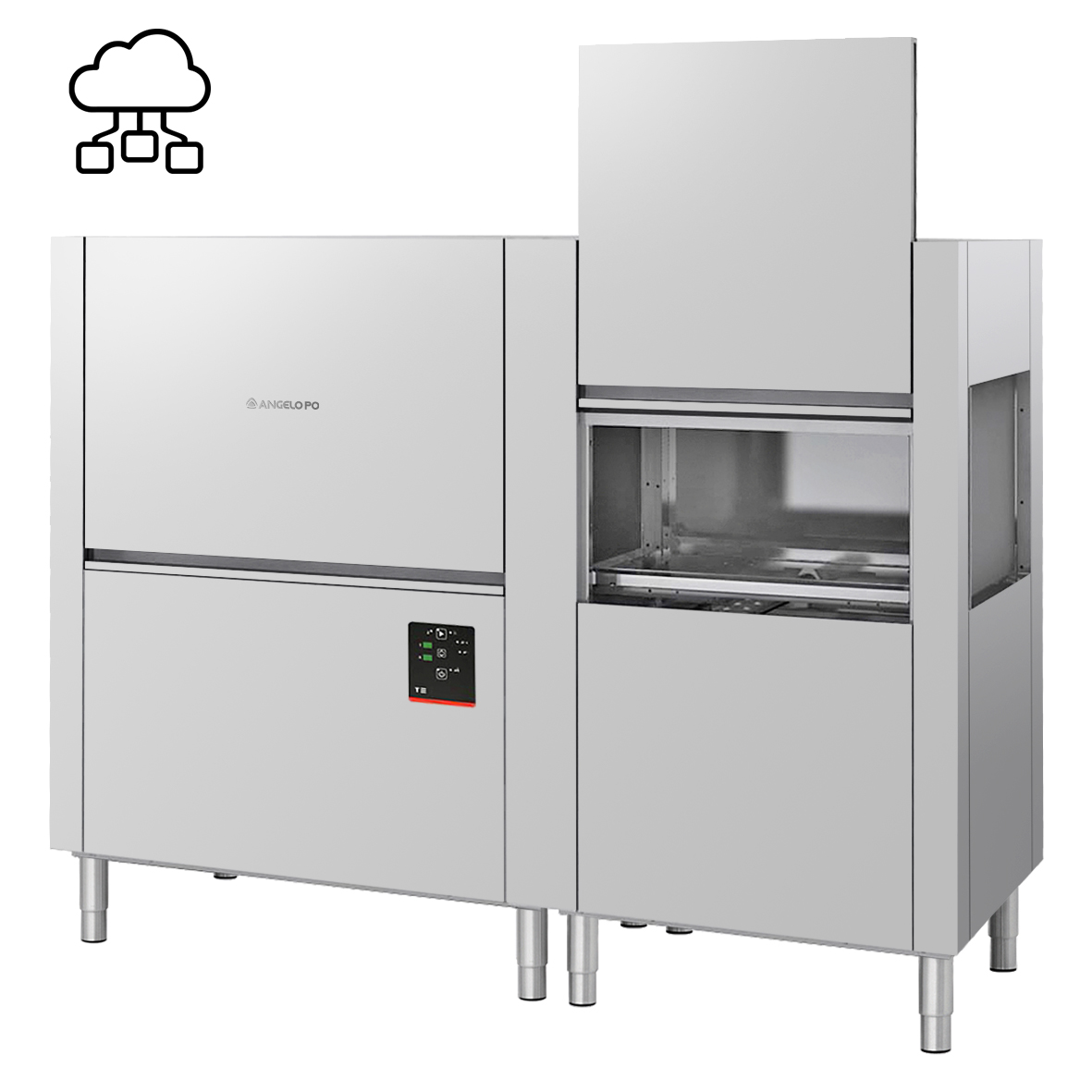 LAVE-VAISSELLE AVANCEMENT AUTOMATIQUE 210 PANIERS/HEURE - SORTIE PANIER GAUCHE