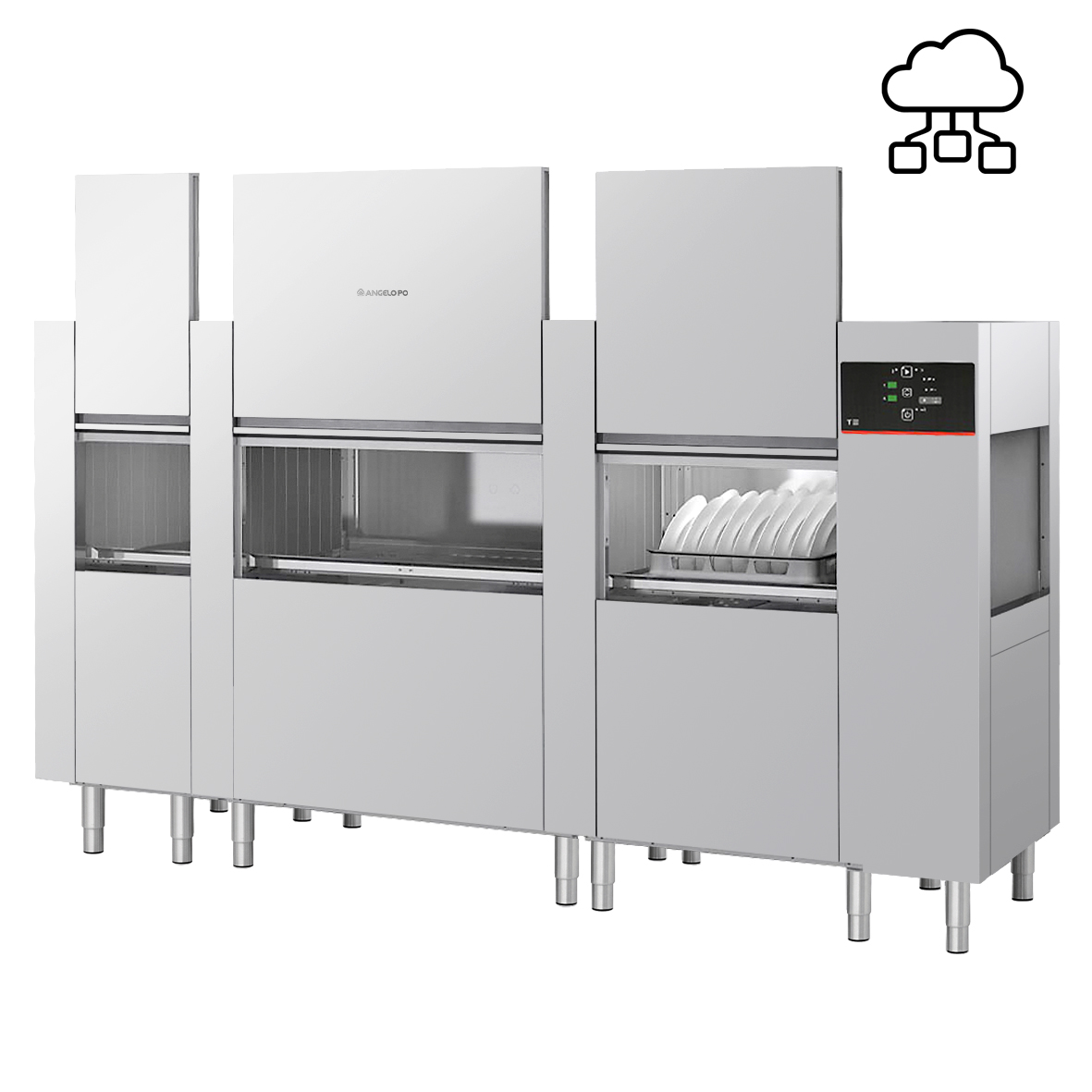 LAVE-VAISSELLE AVANCEMENT AUTOMATIQUE 270 PANIERS/HEURE - SORTIE PANIER GAUCHE