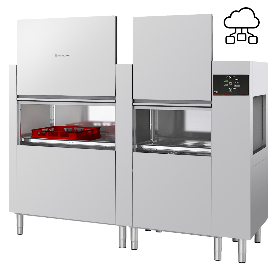 LAVE-VAISSELLE AVANCEMENT AUTOMATIQUE 270 PANIERS/HEURE - SORTIE PANIER GAUCHE