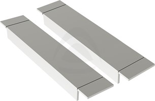 2 STAINLESS STEEL BRIDGE BARS FOR UPPER REFRIGERATED TOP, 37 CM DEPTH