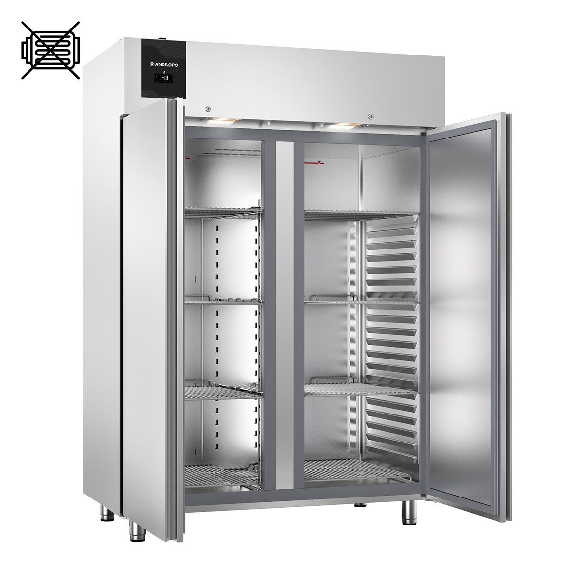 KÜHLSCHRANK -20°C ÷ -10°C GN 2/1 FÜR FERNKÜHLAGGREGAT VORGERÜST