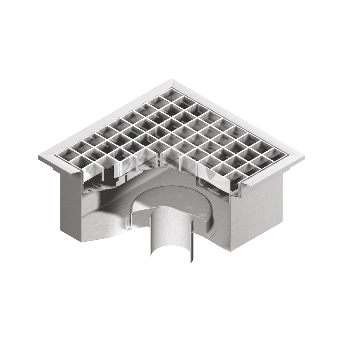 CANIVEAU DE SOL 30X30, SORTIE VERTICAL